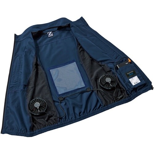 空調服半袖ブルゾン ネービー L 742