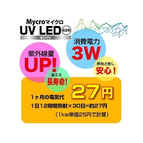 Mycro UV LED E26 ホワイ