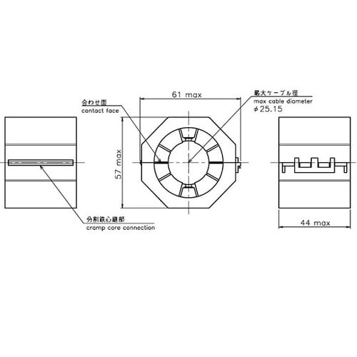 PLCカプラ用 クランプコア 150A用