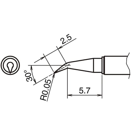 こて先 0.05J型 T52シリーズ
