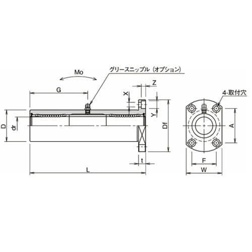 スライドブッシュ トリプル・二面取りフラ
