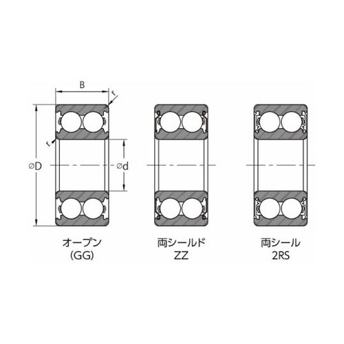 ステンレス複列アンギュラベアリング SS
