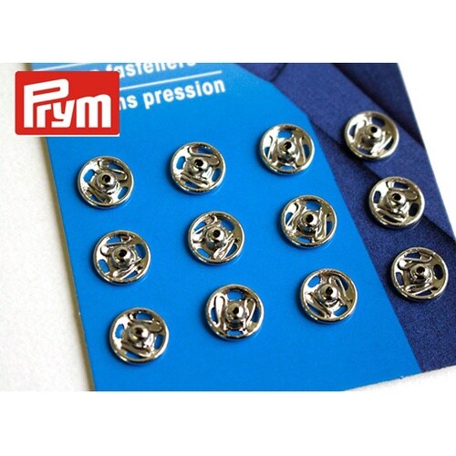 シルバースナップボタン 縫い付け 丸型