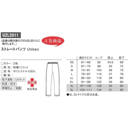 ストレートパンツ 5 ネイビー L UZ