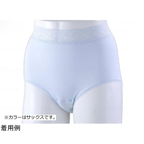 綿100%レース付ソフトガーゼ失禁ショー