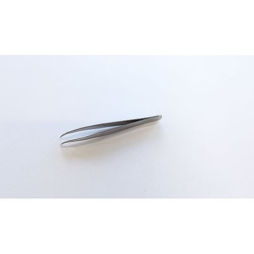 ステンAAピンセット 先曲 125mm