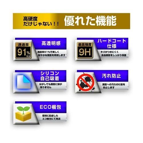 液晶保護フィルム 高硬度 9H 23イン