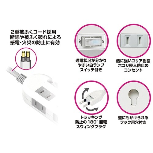 電源タップ4AC−C/A PD20W ス