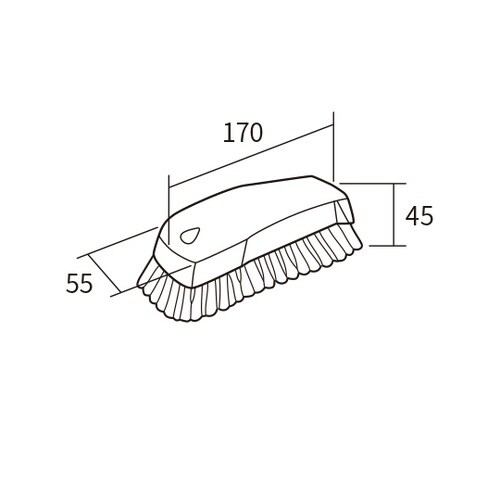 ハンドブラシ(ソフト)グリーン 3587