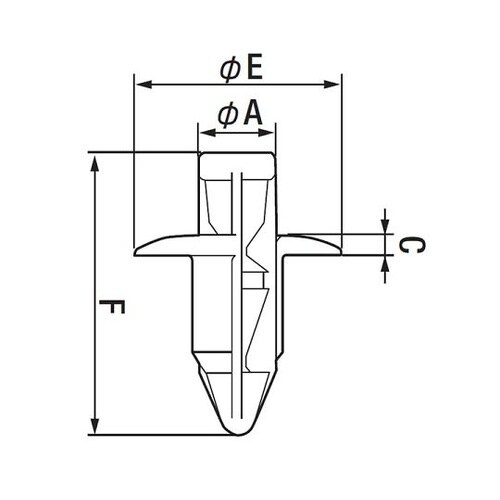 CF2 カーファスナー プッシュリベット