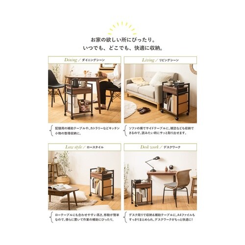 引き出し付きサイドワゴン IWT−210