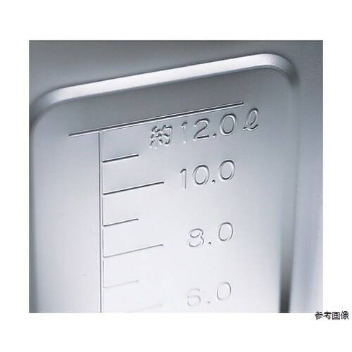 21−0 目盛付 深型角キッチンポット