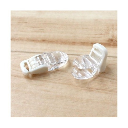 フィッシュクリップ 16個 クリア×白