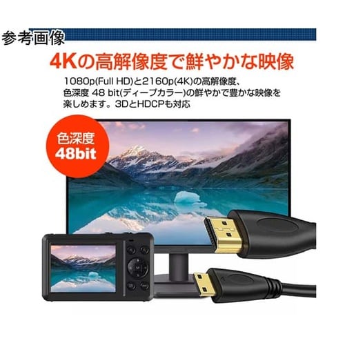 HDMI−mini HDMI 変換ケーブ