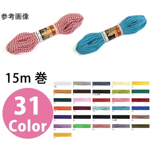 江戸打ち紐 太 15m巻き カーキ ED