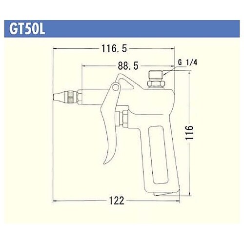 2.0mm穴 エアーブローガン(流量調整