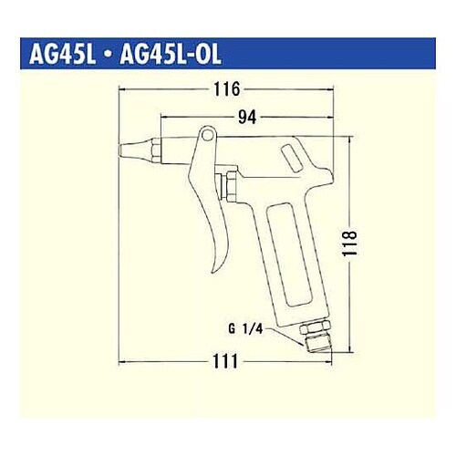 2.0mm穴 エアーブローガン(オイルレ