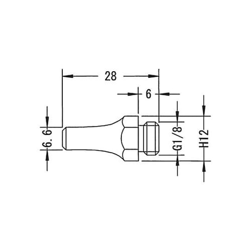 2.0mm穴/G 1/8” ノズル(エア