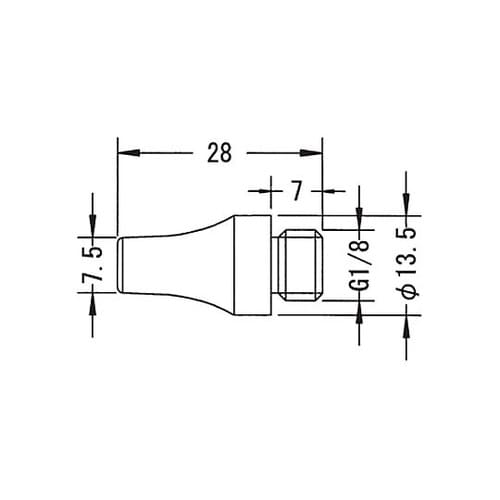 2.0mm穴/G 1/8” ノズル(エア