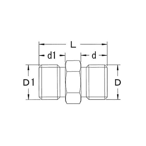 G 3/8”xG 1/4” ニップル E
