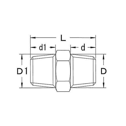 R 3/8”xR 1/4” ニップル E
