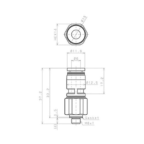 M 6 x 6mm ロータリーストレー