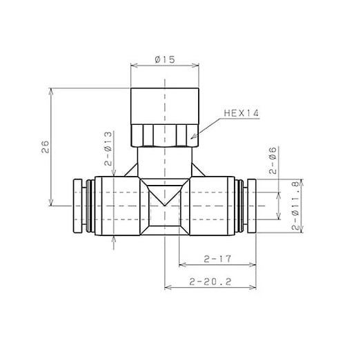 6mm プレッシャーゲージ(ストレー