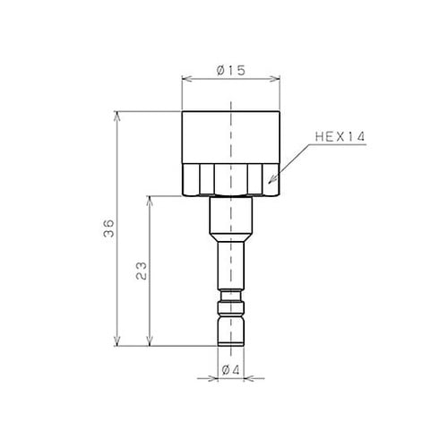 4mm プレッシャーゲージ(ニップル