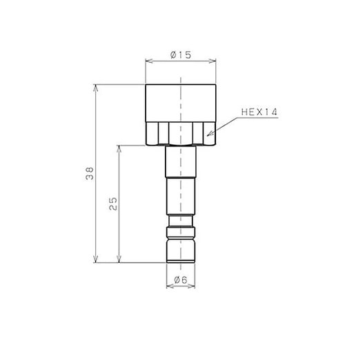 6mm プレッシャーゲージ(ニップル