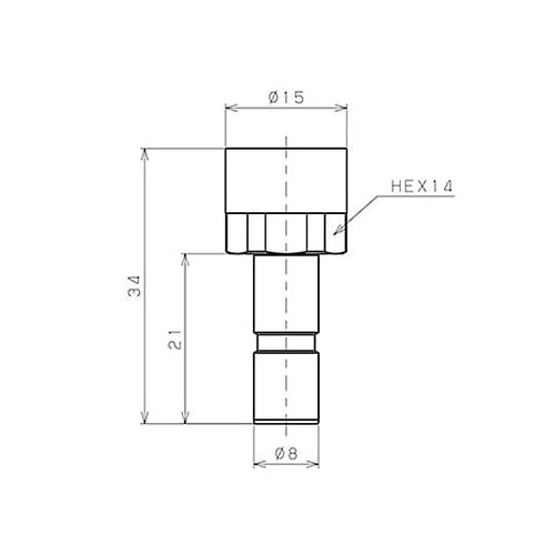 8mm プレッシャーゲージ(ニップル