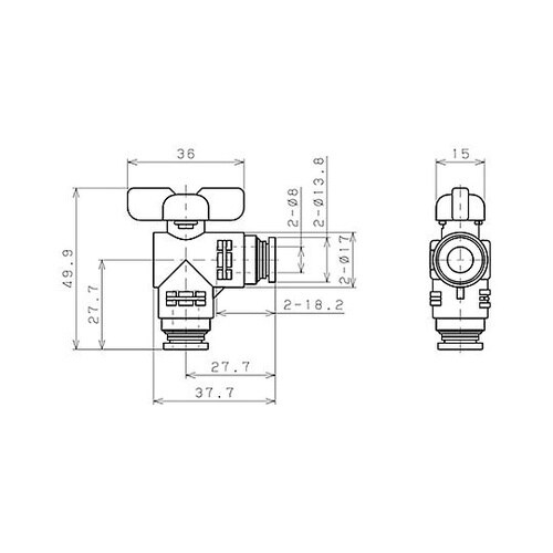 8mm ボールバルブ EA425TP−8