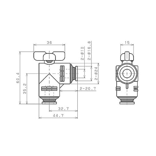 10mm ボールバルブ EA425TP−