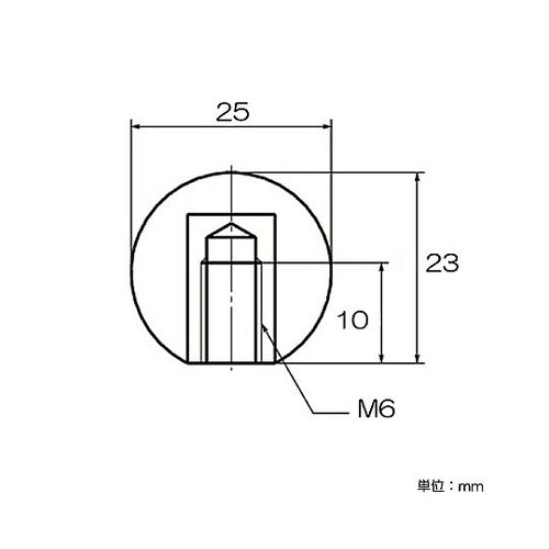 M6/25mm 雌ねじプラスティックボー