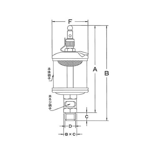G 1/2”x100mm アクリルオイラ