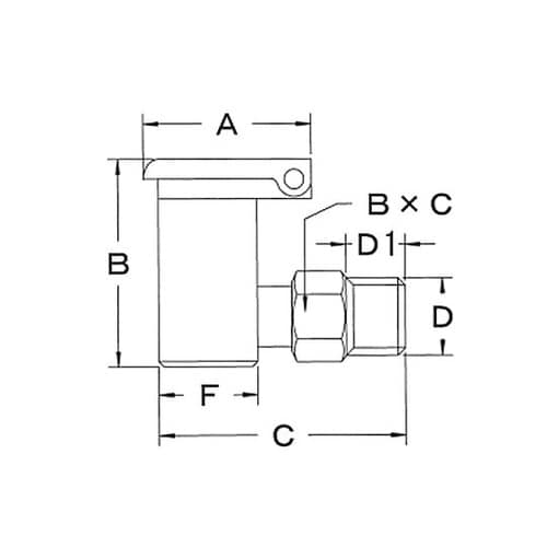 M6x 1.0mm L型オイルカップ E