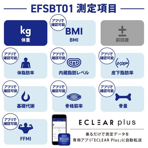 体重計 体組成計 BT接続 スマホ連動 ホワイト
