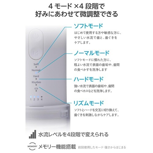 口腔洗浄器 デンタルウォッシャー 携帯 ホワイト