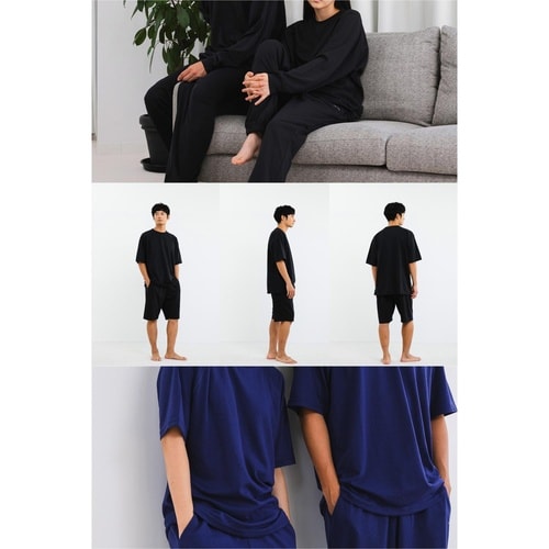 リカバリーウェア ハーフパンツ 疲労回復 M 黒