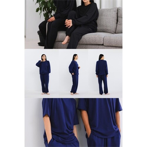 リカバリーウェア ロングパンツ 疲労回復 XL 紺