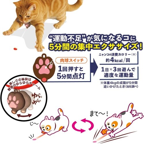 じゃれ猫首につけるLEDニャンだろー光線