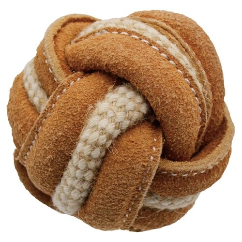 牛革麻ロープトイボール