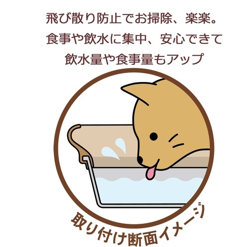 飛び散り防止カバー広口タイプ犬猫用