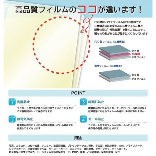 プロ仕様フィルムB4−100μ 100枚5冊