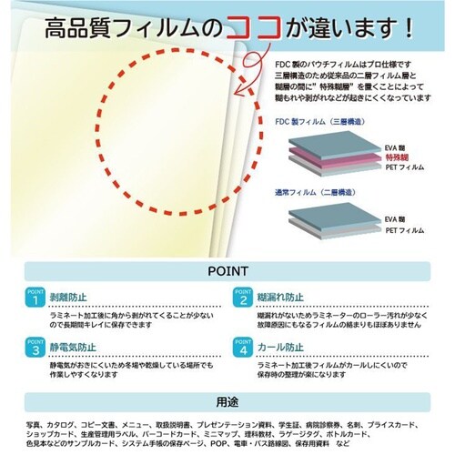 プロ仕様フィルムB4−150μ 100枚5冊