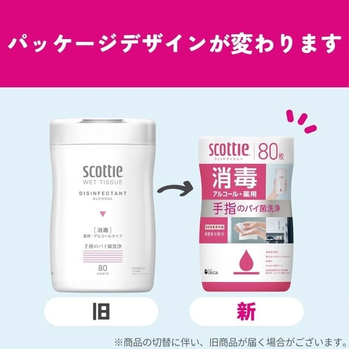 スコッティ ウェット 消毒 アル 本体 80枚