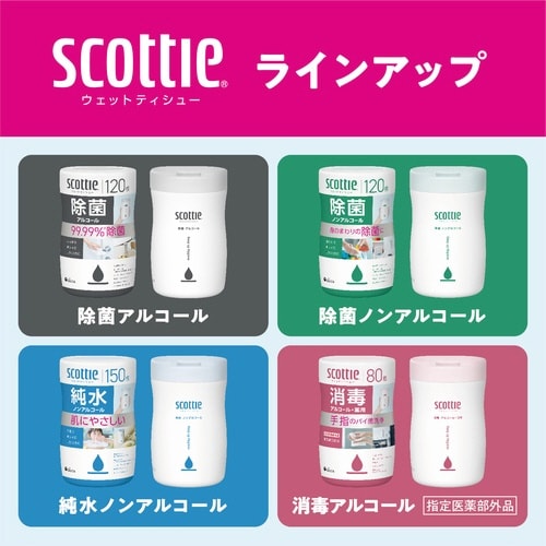 スコッティ ウェット 消毒 アル 本体 80枚