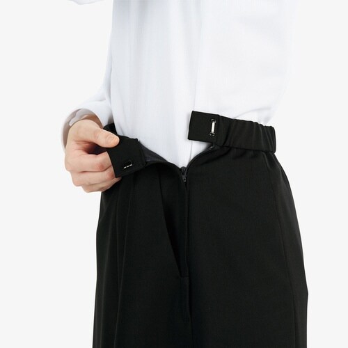 AラインスカートAS2808ブラック13G