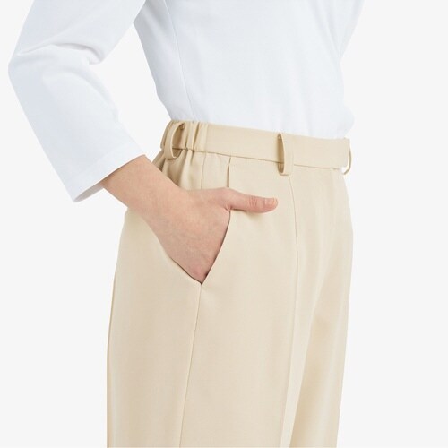 クロップドワイドパンツAUP6300ネイビー17G