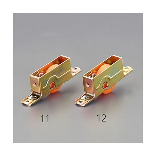 30mm 戸車(平型・ウレタン車・鋼板枠