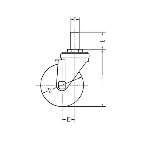 50mm/16mm キャスター(自在金具